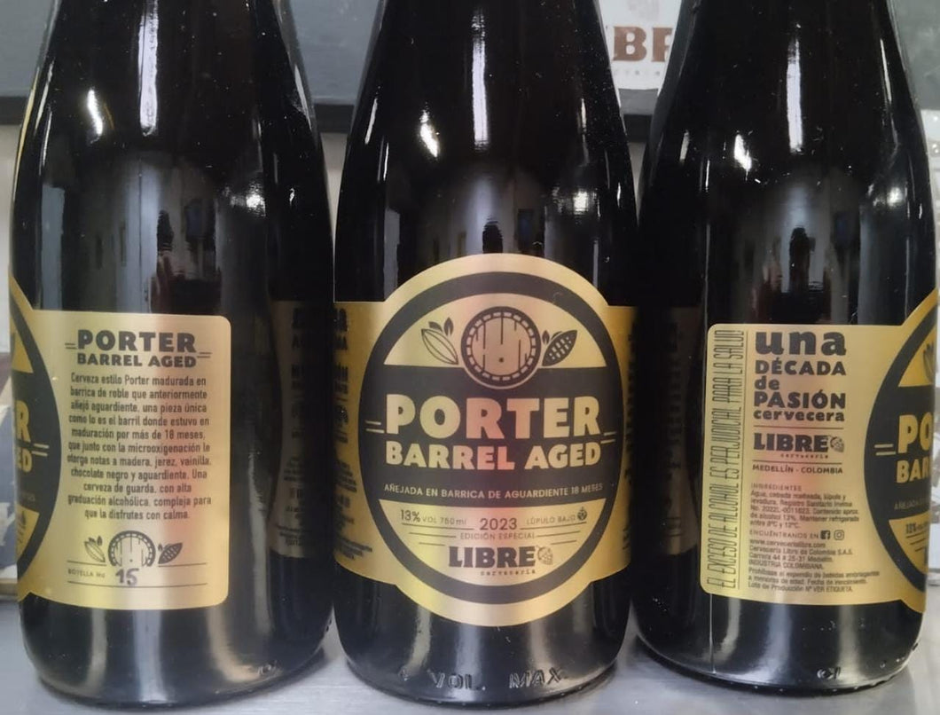 Porter Barrel Aged en barrica de Aguardiente